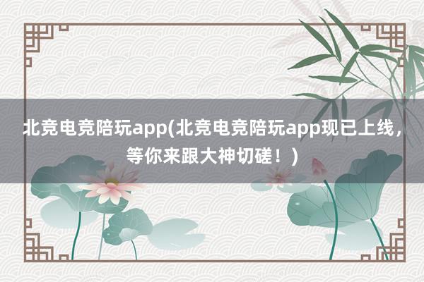 北竞电竞陪玩app(北竞电竞陪玩app现已上线，等你来跟大神切磋！)