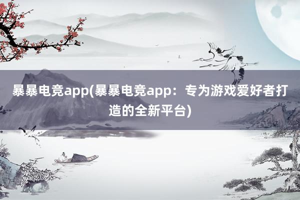 暴暴电竞app(暴暴电竞app：专为游戏爱好者打造的全新平台)