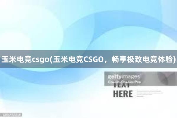 玉米电竞csgo(玉米电竞CSGO，畅享极致电竞体验)