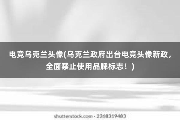 电竞乌克兰头像(乌克兰政府出台电竞头像新政，全面禁止使用品牌标志！)