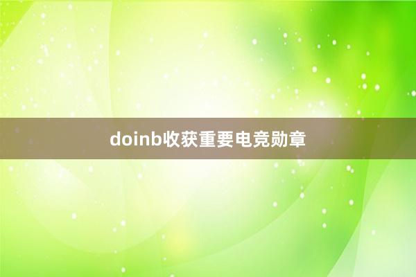 doinb收获重要电竞勋章