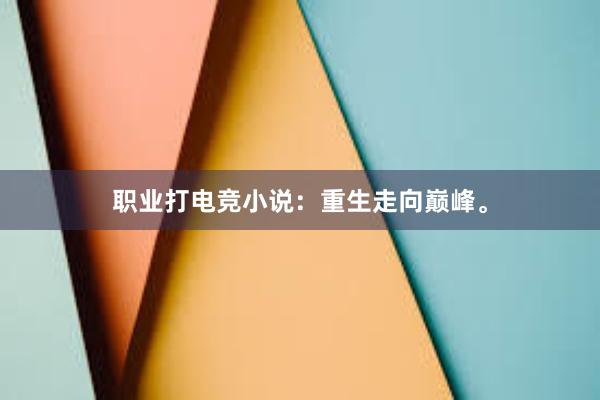 职业打电竞小说：重生走向巅峰。