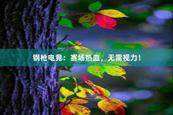 钢枪电竞：赛场热血，无需视力！